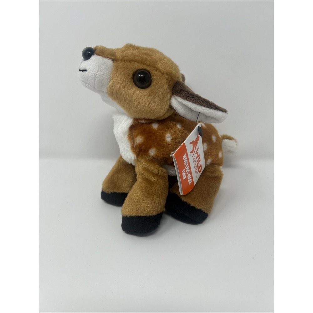 NWT Wild Republic Hug'ems Deer Spotted Fawn Mini Plush Beanbag Stuffed Animal